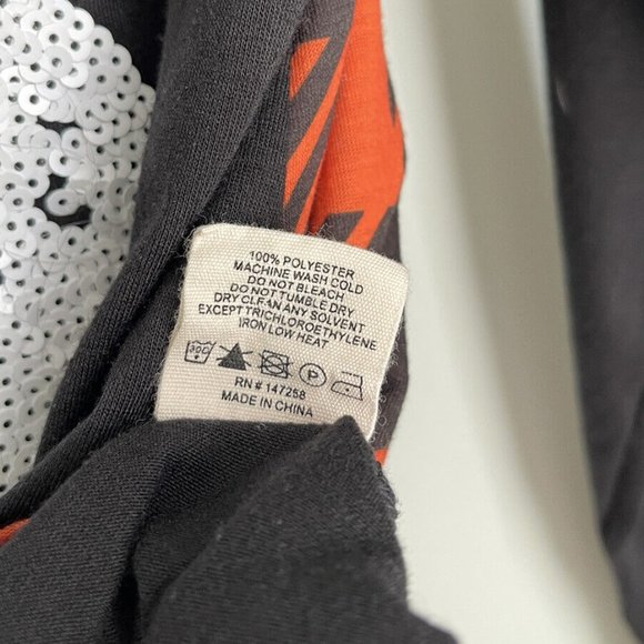 Simply Southern Collection Women's Black Orange Sequin Embellished Hallo… - Picture 7 of 7